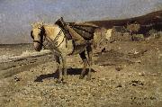 Ilia Efimovich Repin Normandy transported stone horse oil on canvas